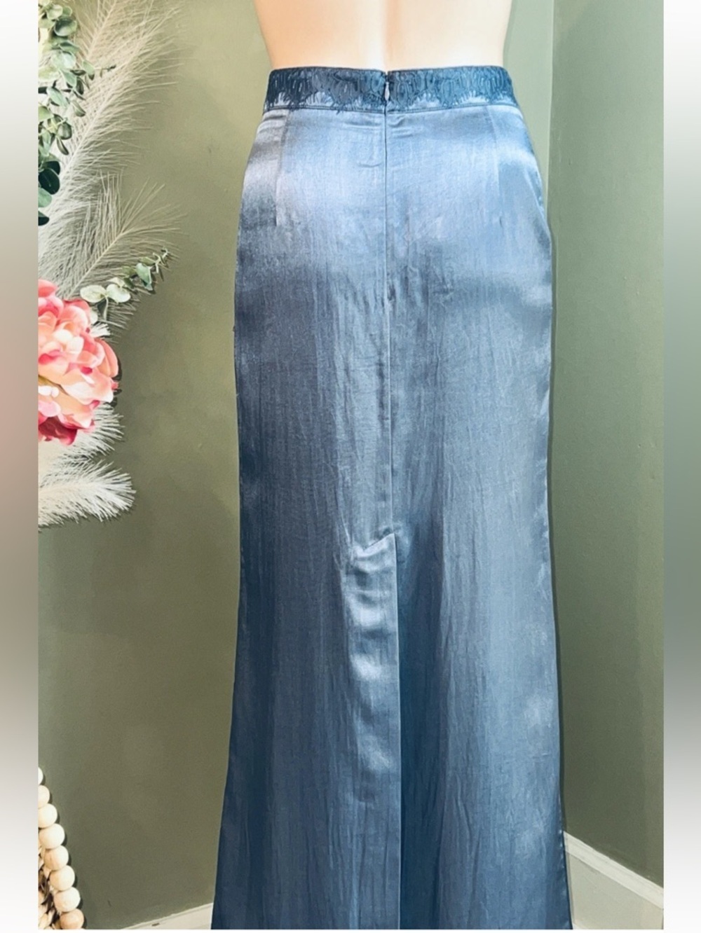 🆕 Free People x Brenda Knight Satin and Lace Maxi Skirt & Vest Set XS - Picture 9 of 16